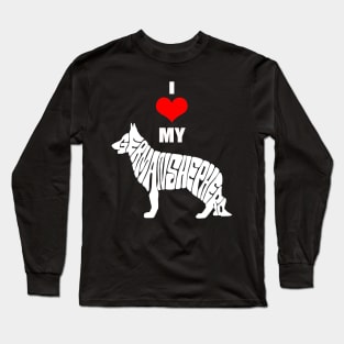 I Love My German Shepherd Long Sleeve T-Shirt